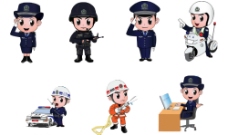 网页模板卡通警察图片