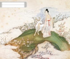 中华人物小桥流水人家古代人物民间人物人物壁画中国文化人物画像中国风中华艺术绘画