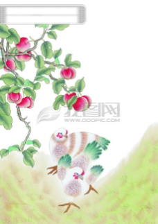 国画牡丹中国风花小鸟喜鹊牡丹桃花芍药中华艺术绘画