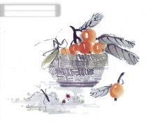 中华文化水墨画昆虫蝗虫蚂蚱蛐蛐知了中华艺术绘画