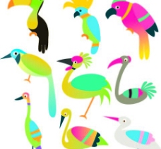 鸟类动物动物矢量图鸟类矢量素材图片