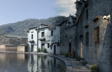 中国明清风格古建筑群3D模型图片