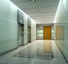其他设计走廊电梯口3D模型图片