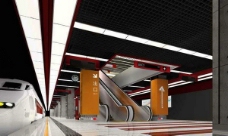 源文件地铁站3D模型图片