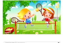 儿童运动儿童网球运动图片