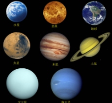 psd源文件八大行星图片