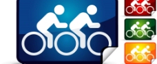 双人自行车运动徽章图片