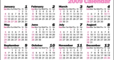 2009年AI格式矢量名片日历图片