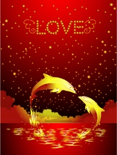 金色海豚(LOVE)图片