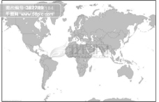 现代矢量世界地图AI格式