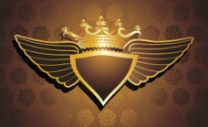 皇冠翅膀花纹背图片